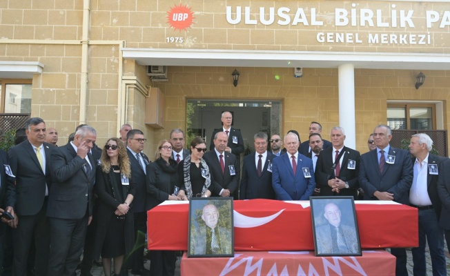 Eski bakan Tuncer Arifoğlu için UBP Genel Merkezi’nde tören düzenlendi