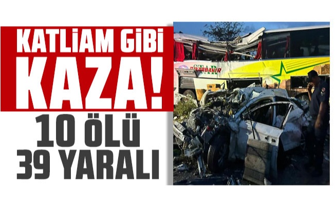 Mersin'de zincirleme trafik kazası: 10 ölü, 40 yaralı