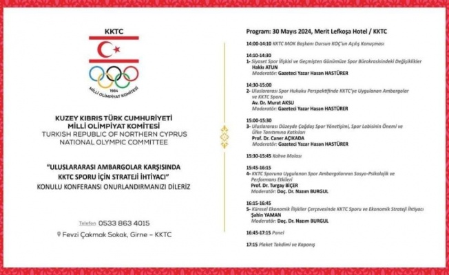 Milli Olimpiyat Komitesi’nden “Uluslararası Ambargolar Karşısında KKTC Sporu İçin Strateji” Konferansı