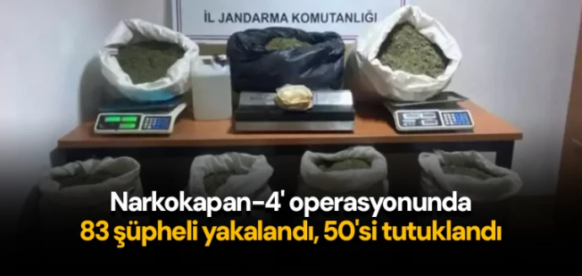 "Narkokapan-4" operasyonlarında 50 şüpheli tutuklandı