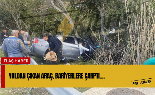 Direksiyon hakimiyetini kaybetti, bariyerlere çarptı...