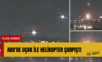 Uçak ile helikopter çarpıştı