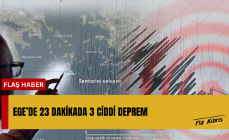 Ege'de 23 dakikada 3 ciddi deprem