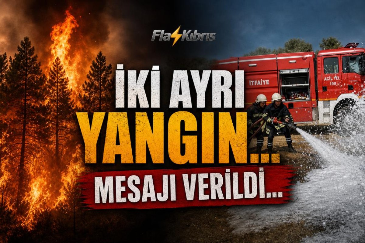 Lefkoşa-Girne yolunda araç, Güzelyurt'ta ise arazi yangını hasara neden oldu