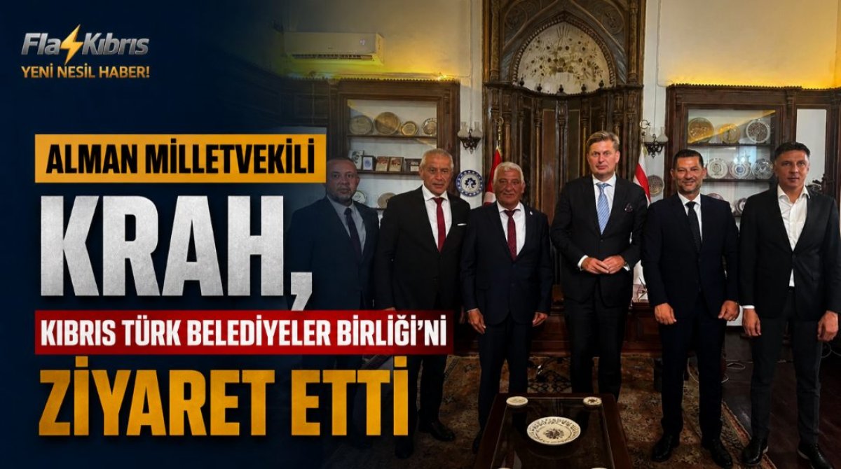 Alman Milletvekili Krah, Kıbrıs Türk Belediyeler Birliği’ni ziyaret etti