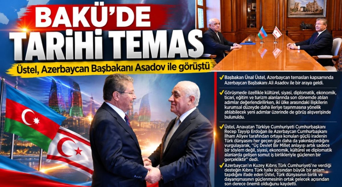 Başbakan Üstel ile Azerbaycan Başbakanı Asadov görüştü