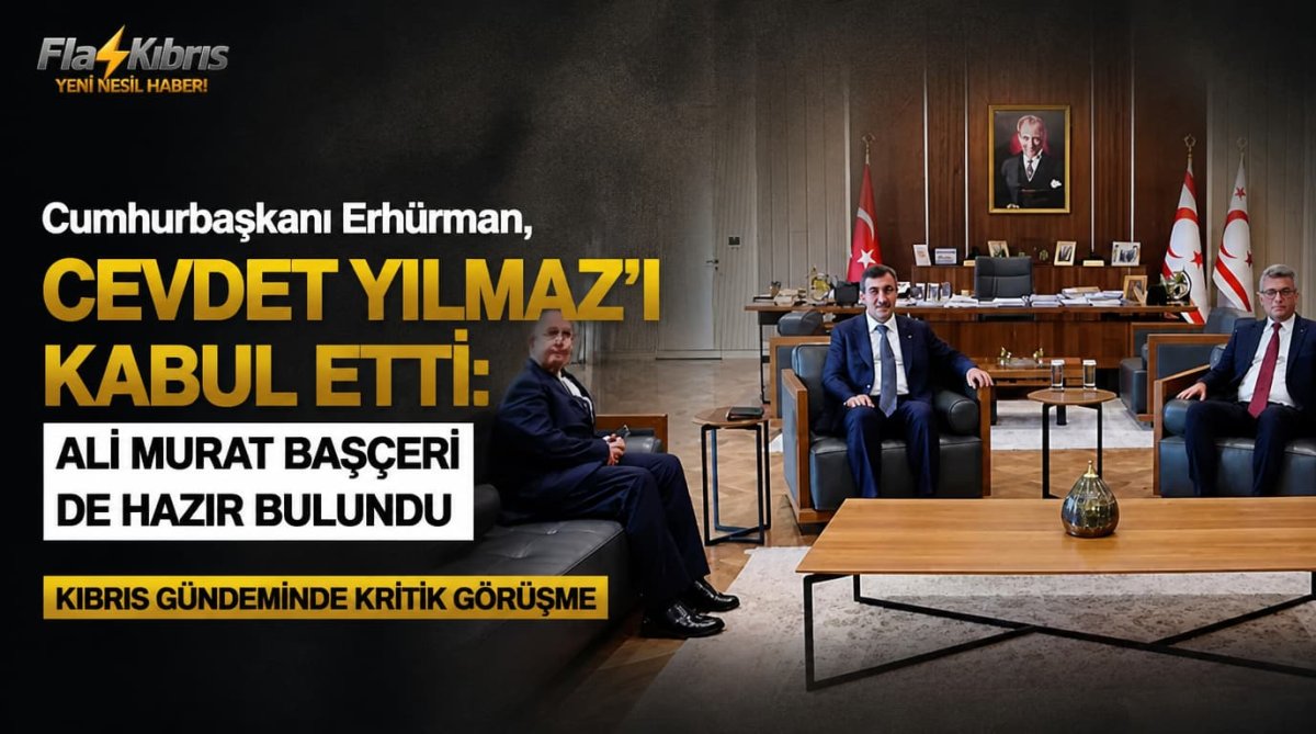 Cumhurbaşkanı Erhürman, Cevdet Yılmaz’ı kabul etti: Ali Murat Başçeri de hazır bulundu