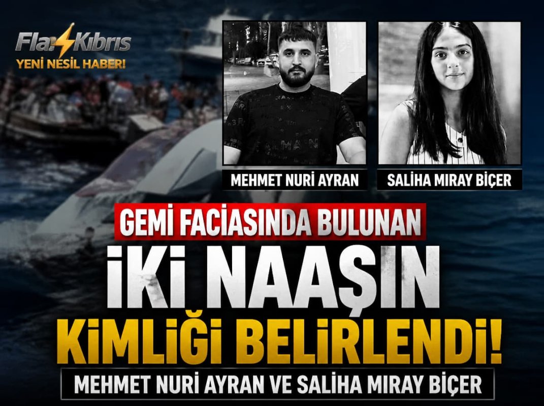 Gemi faciasında bulunan iki naaşın kimliği belirlendi: Mehmet Nuri Ayran ve Saliha Miray Biçer