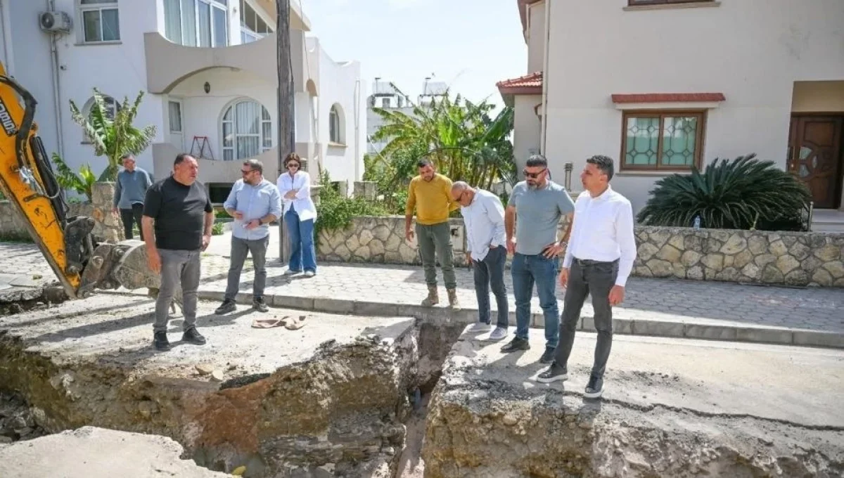 Gönyeli-Alayköy’de kanalizasyon çalışmaları sürüyor: Sisteme 30 hane daha dahil edilecek