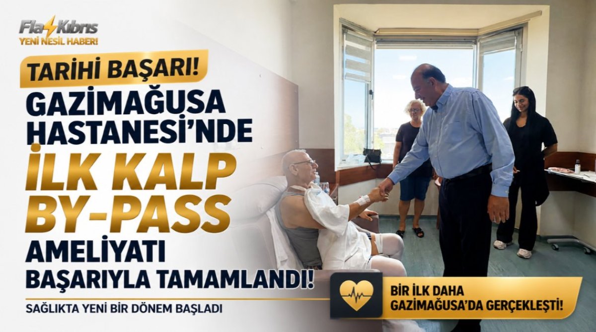 Gazimağusa Hastanesi’nde ilk kalp by-pass ameliyatı başarıyla gerçekleştirildi