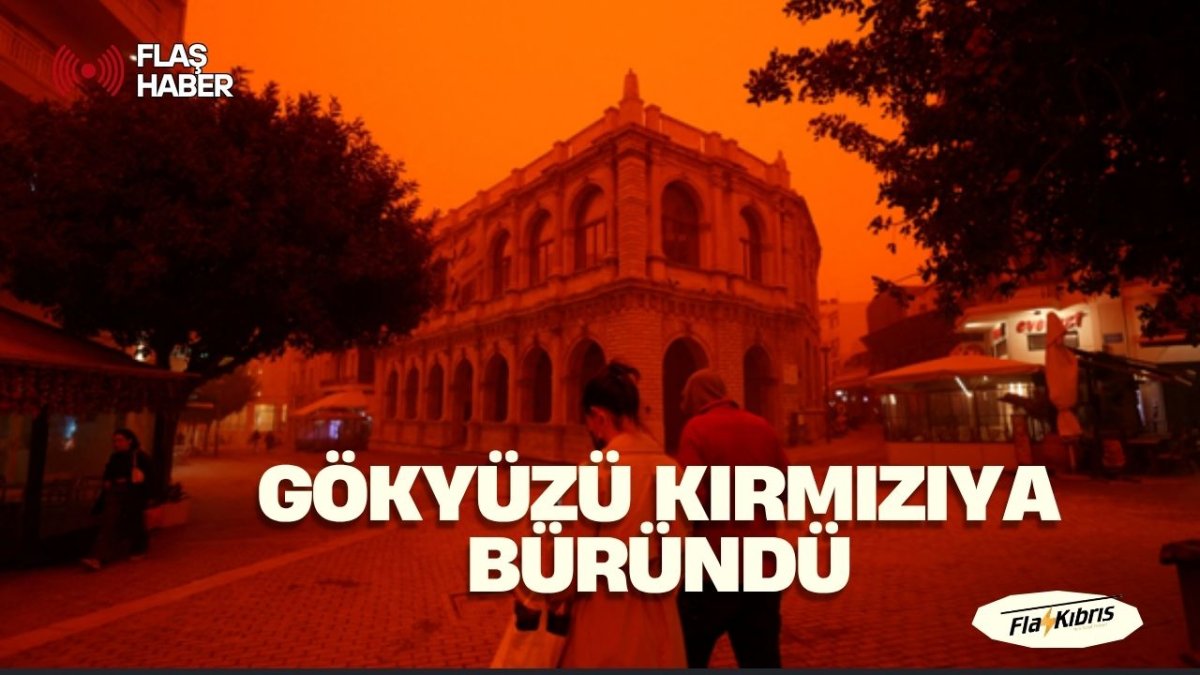 Girit Adası çöl tozu nedeniyle kırmızıya büründü!