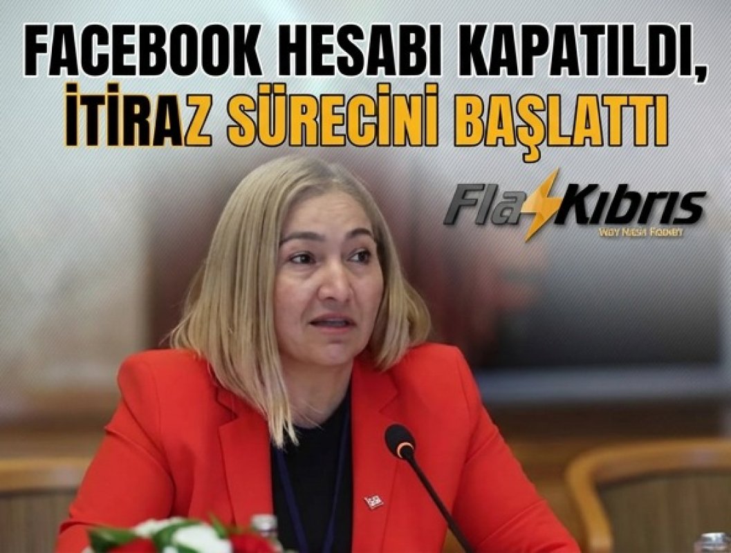UBP Milletvekili Yasemin Öztürk’ün Facebook hesabı kapatıldı!