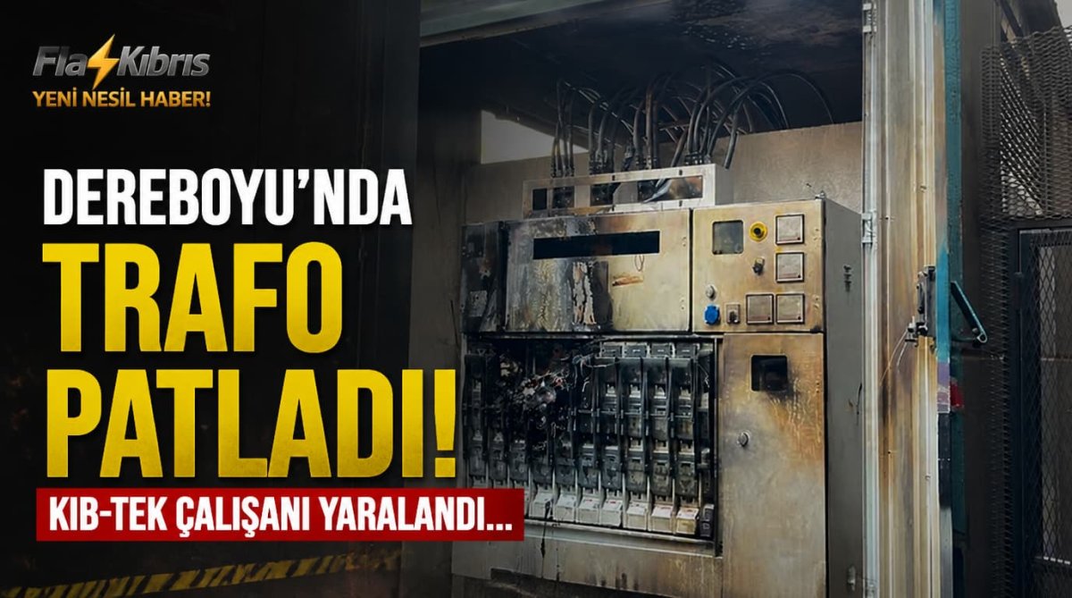 Dereboyu'nda trafo patladı, Kıb-Tek çalışanı yaralandı