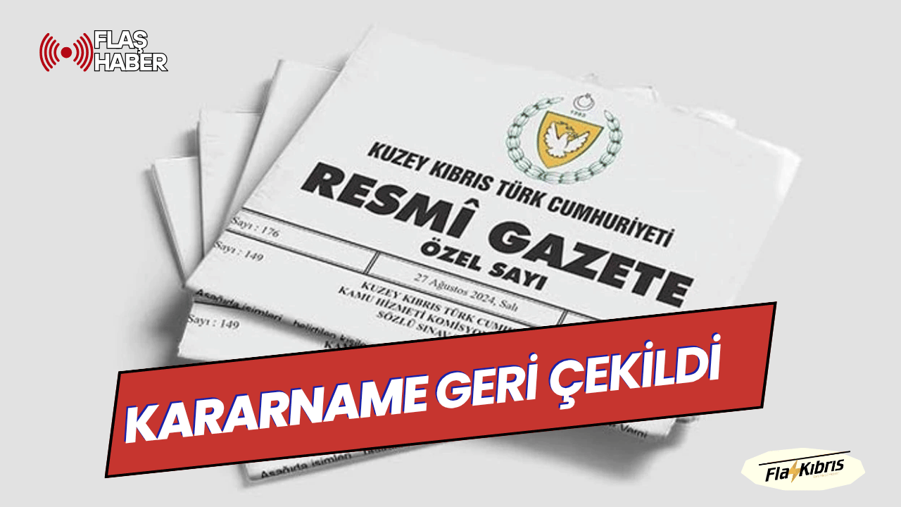 Yasa gücünde kararname geri çekildi