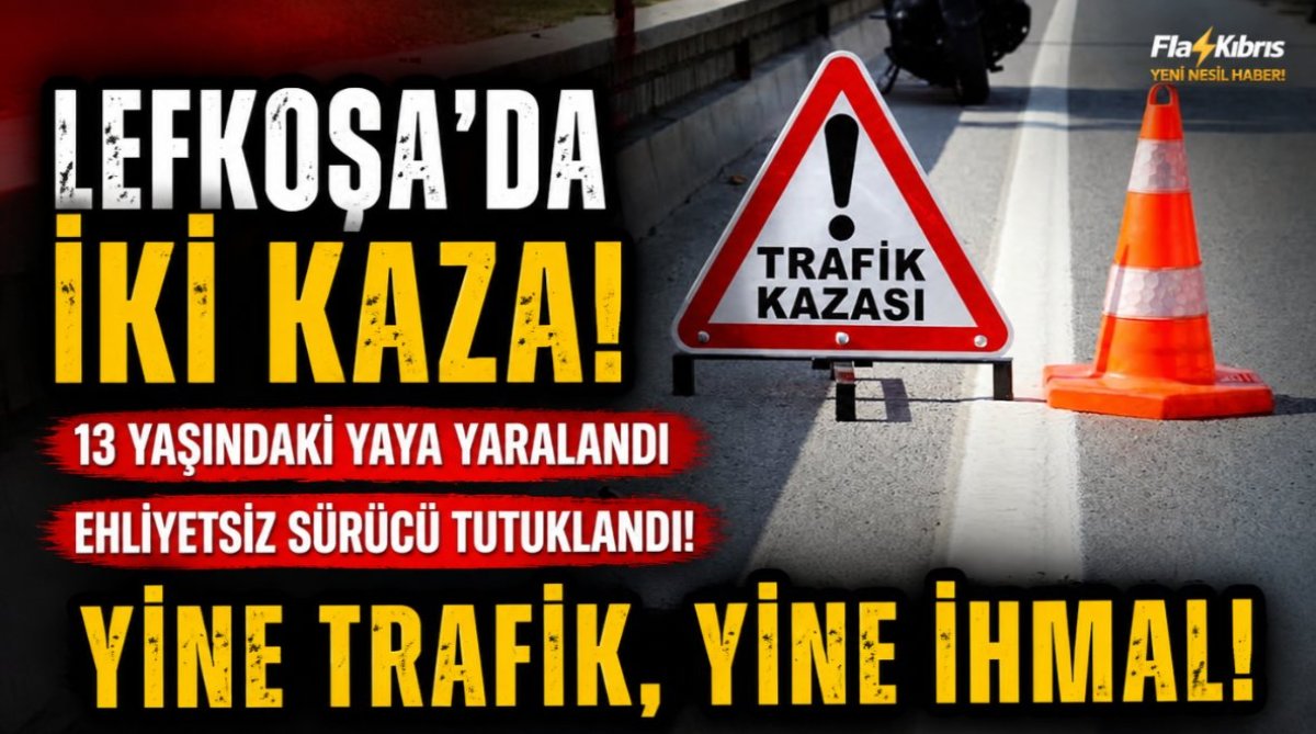 Lefkoşa’da iki trafik kazası
