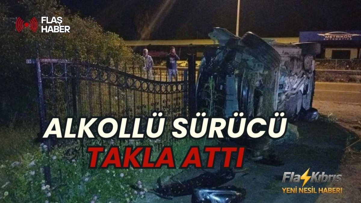 Alkollü sürücü ölümden döndü