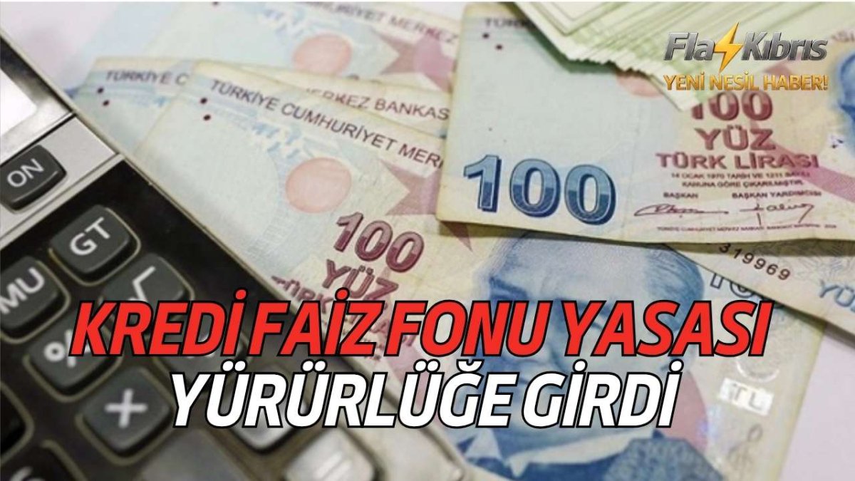 Kredi Faiz Destek Fonu Yasası, Resmi Gazete’de yayımlanarak yürürlüğe girdi
