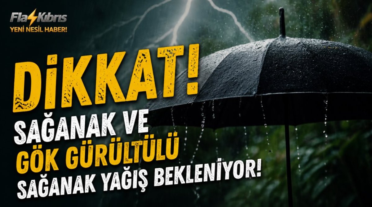 Hava bugün yer yer sağanak ve gök gürültülü sağanak yağışlı olacak
