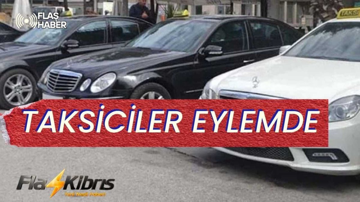 Taksiciler eylemde: Çok fazla sayıda araç Bayındırlık ve Ulaştırma Bakanlığı önünde!