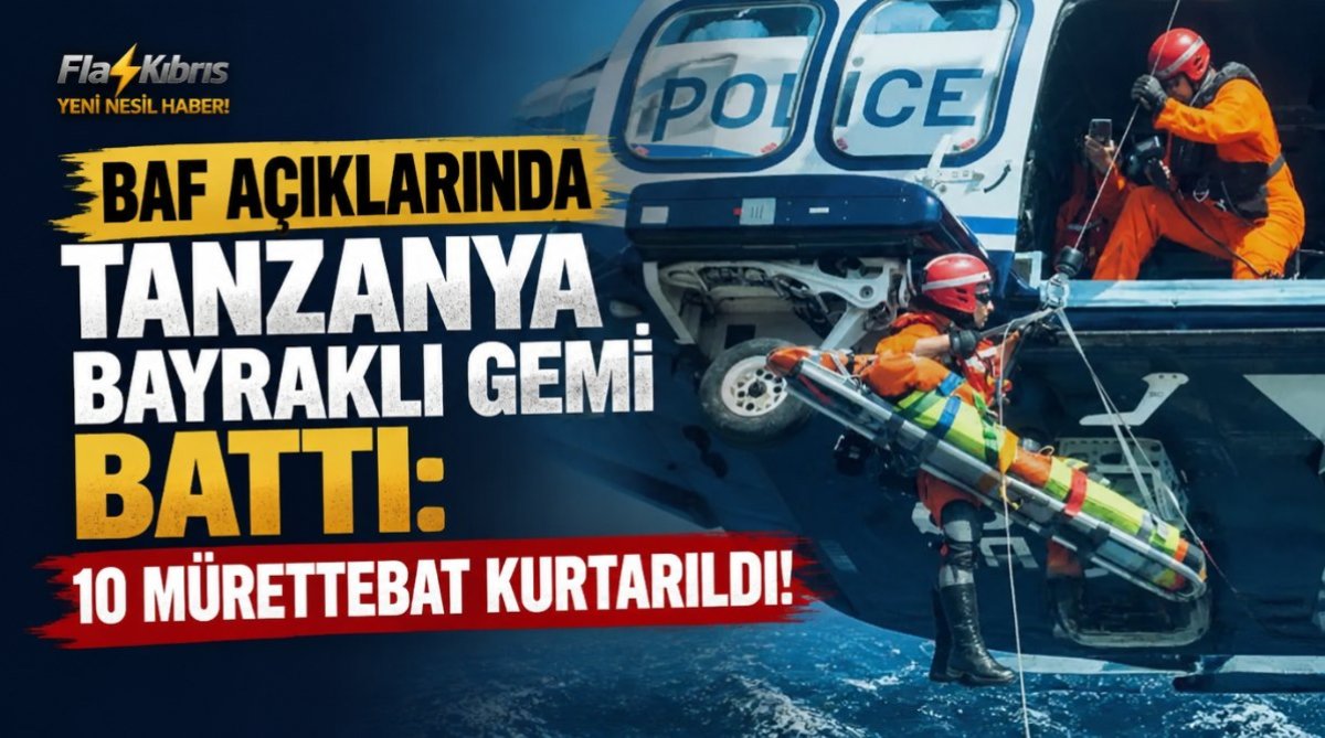 Baf açıklarında Tanzanya bayraklı gemi battı: 10 mürettebat kurtarıldı