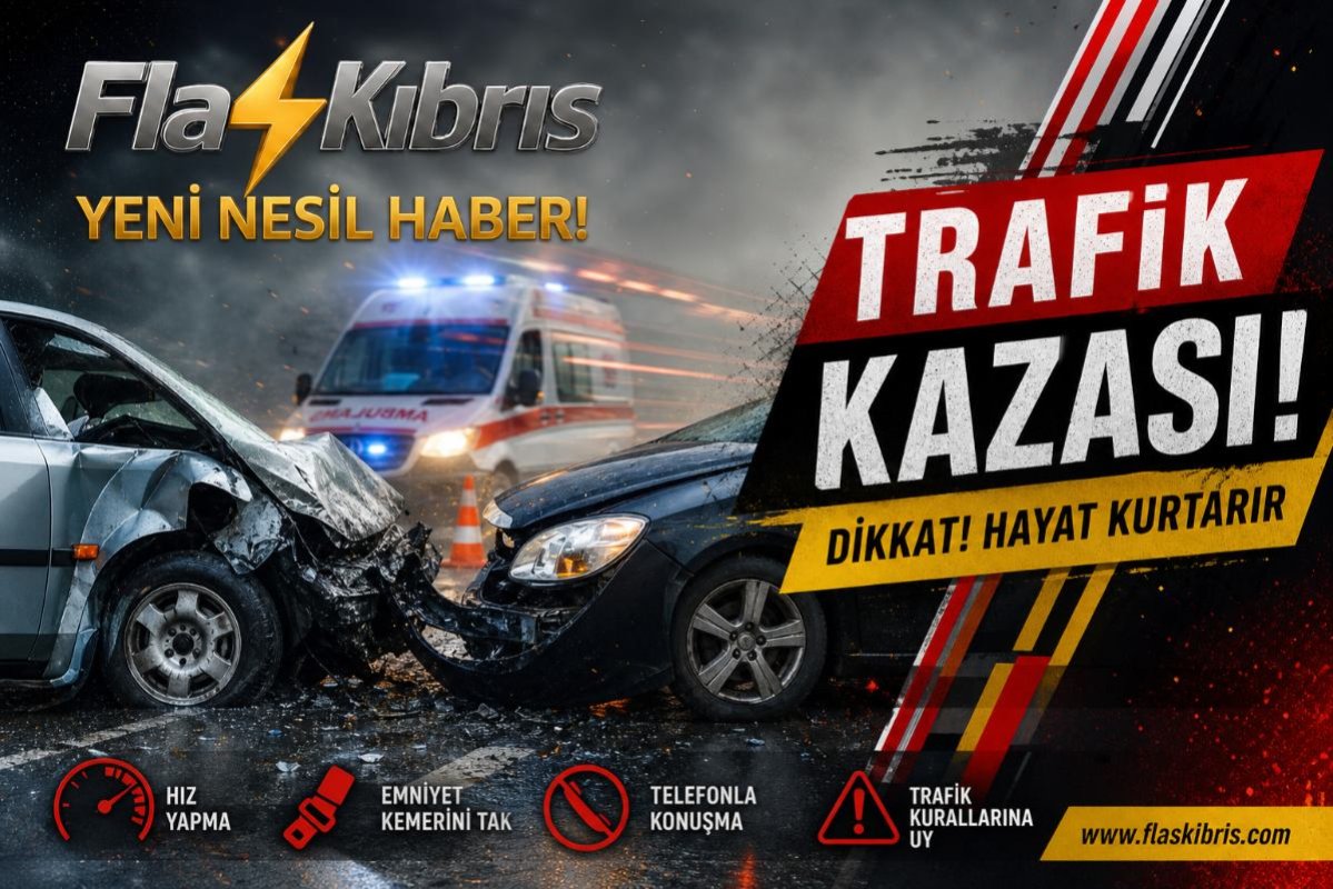 Lefkoşa-Gazimağusa ana yolunda trafik kazası…