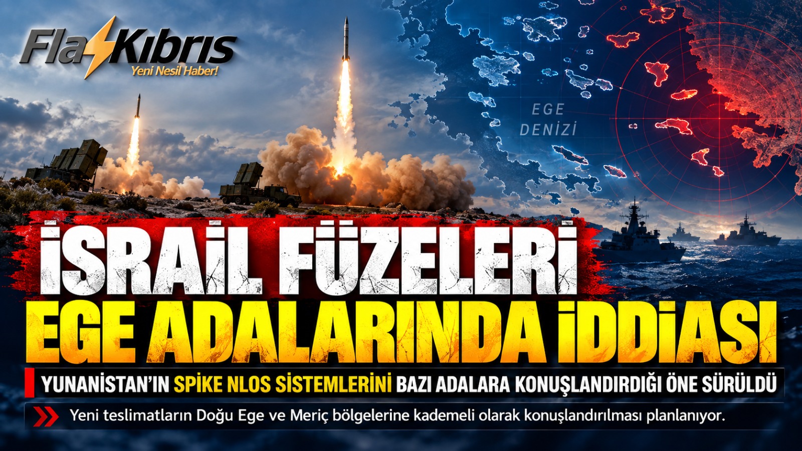 Yunanistan'ın İsrail'den aldığı SPIKE NLOS füze sistemlerini adalara konuşlandırdığı iddiası