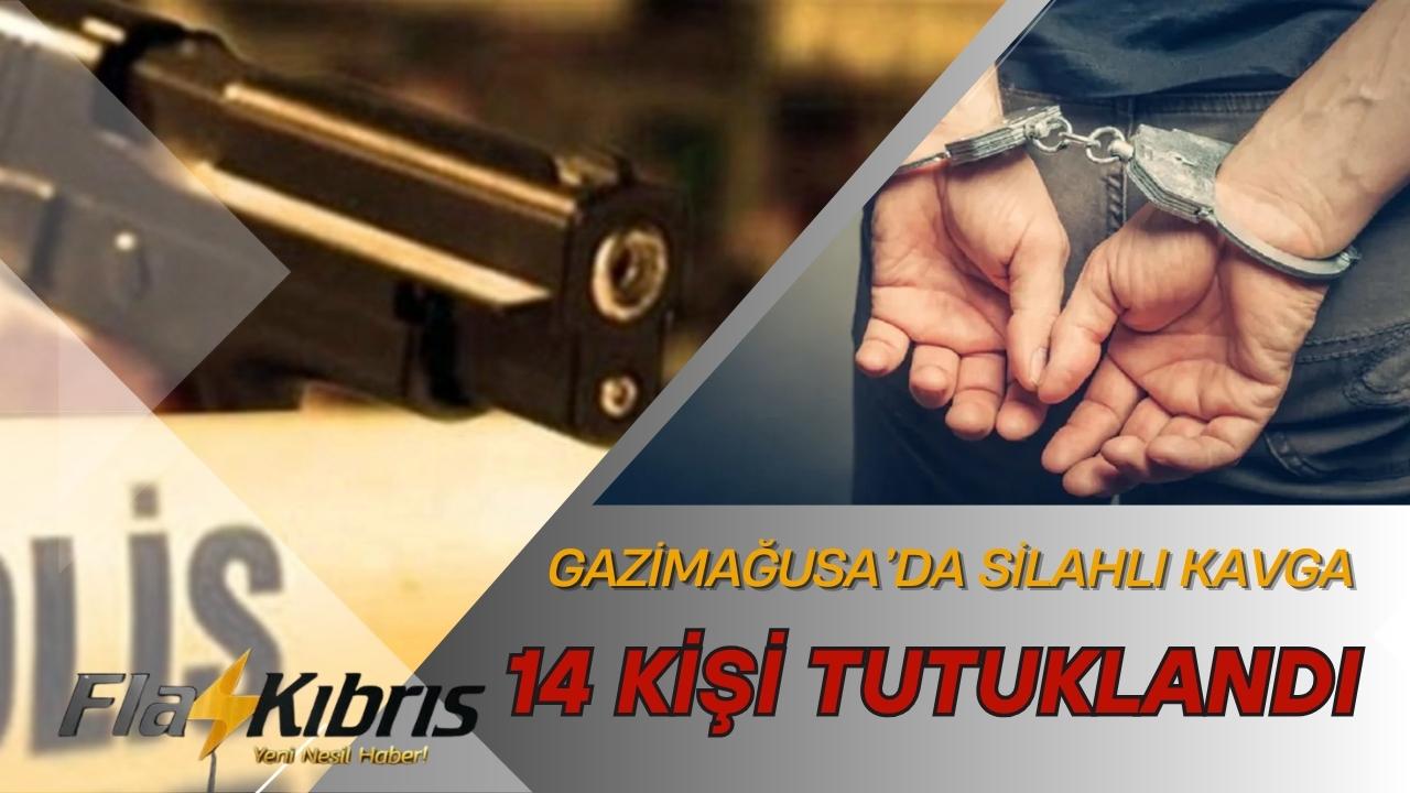Gazimağusa’da silahlı kavga: 14 kişi tutuklandı, 1 kişi aranıyor