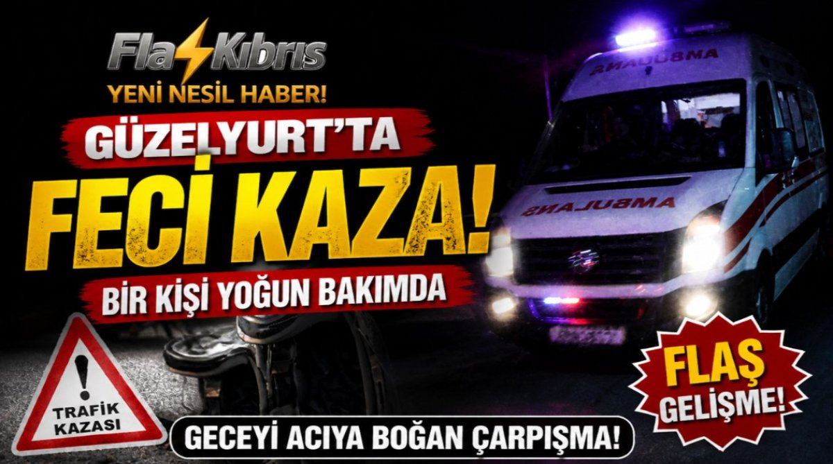 Güzelyurt'ta feci kaza
