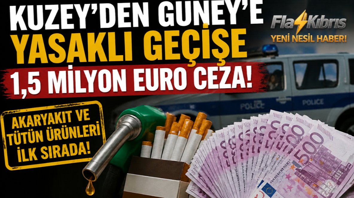 Kuzey’den Güney’e geçirilen yasaklı ürünlere 1,5 milyon euro ceza