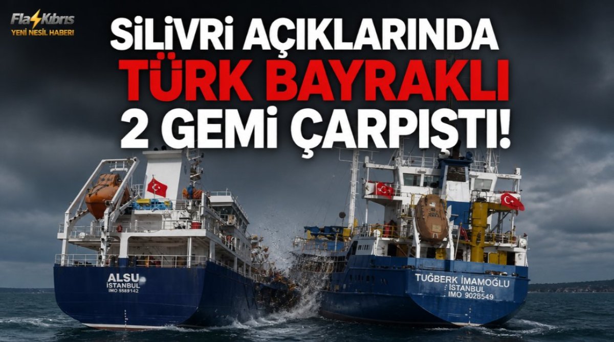 Silivri açıklarında Türk bayraklı 2 gemi çarpıştı