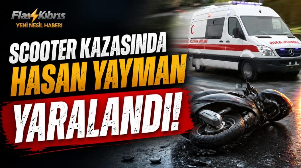 Scooter kazasında Hasan Yayman yaralandı