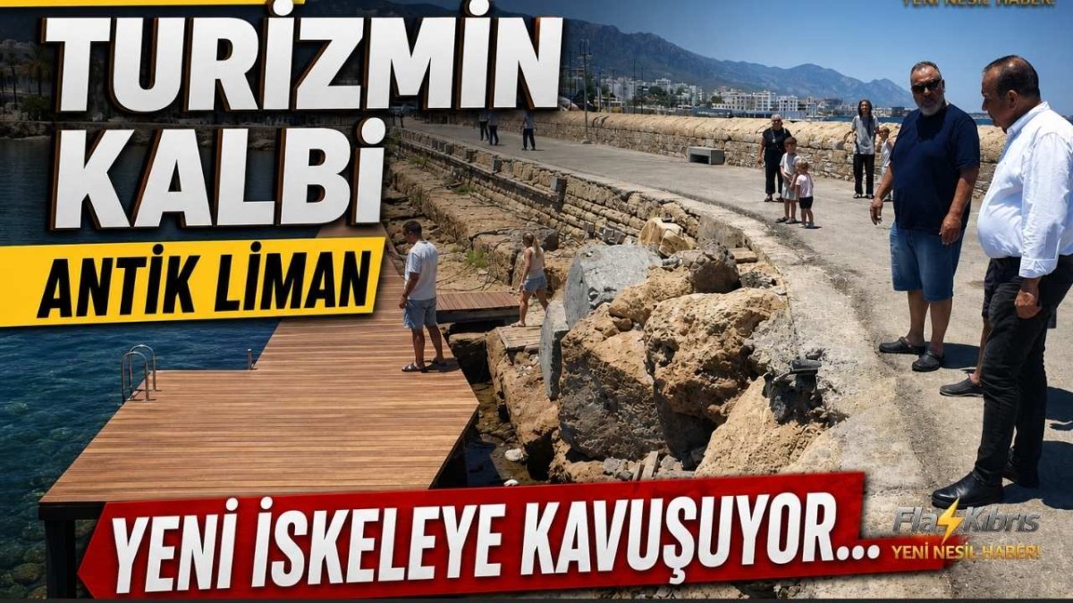 Ataoğlu, Girne Antik Liman’daki iskele çalışmalarını inceledi