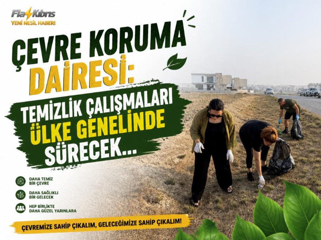 Çevre Koruma Dairesi Gönyeli'de Atıkları Topladı