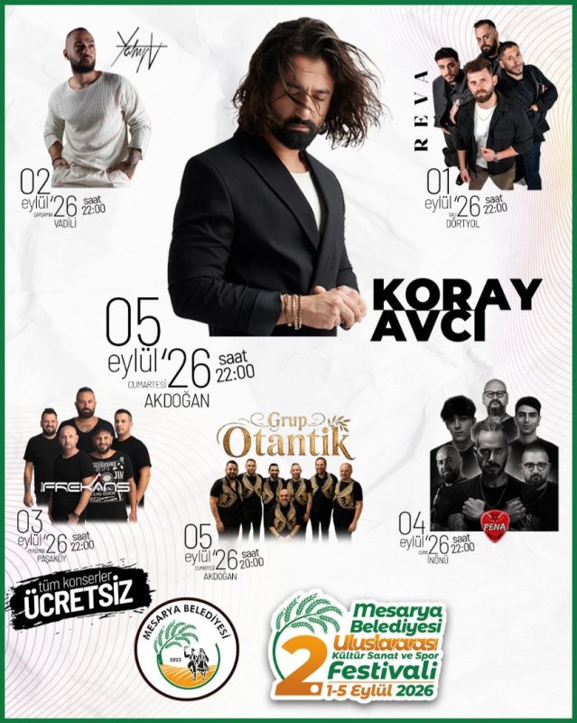 Mesarya’da Festival Coşkusu: Koray Avcı Sahne Alacak