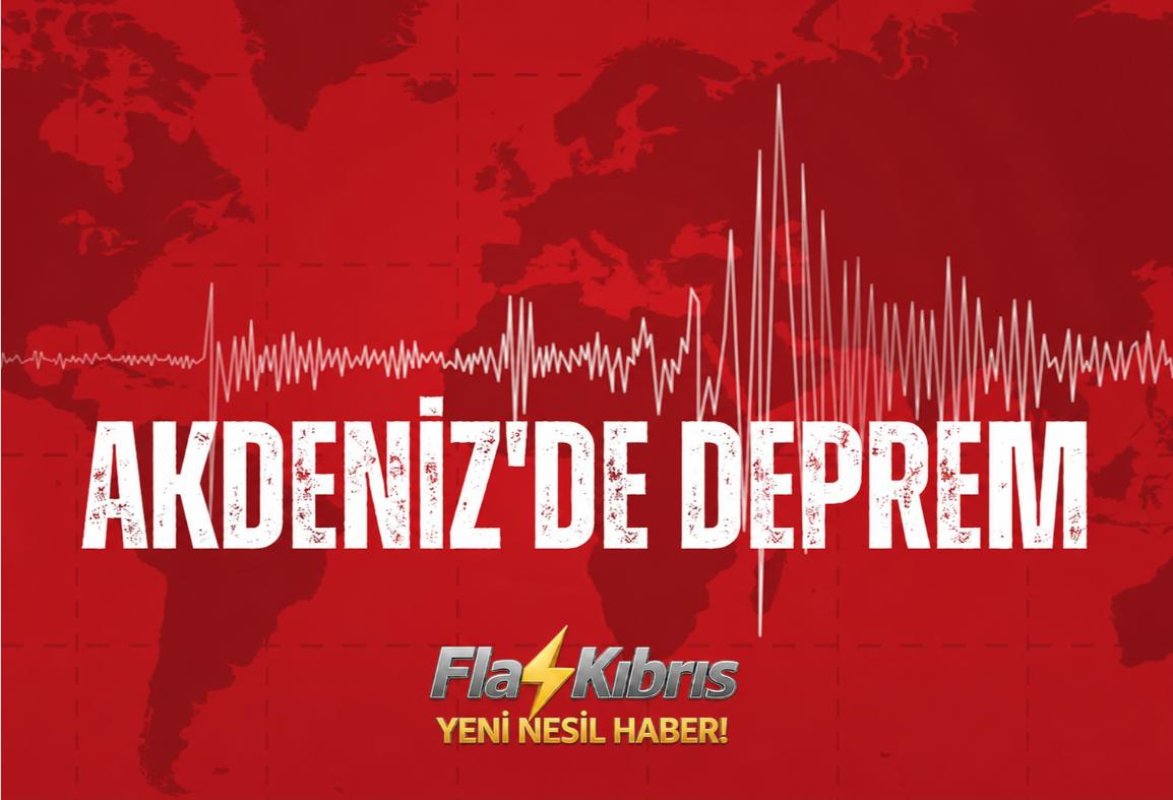 Akdeniz'de 4.1 büyüklüğünde deprem