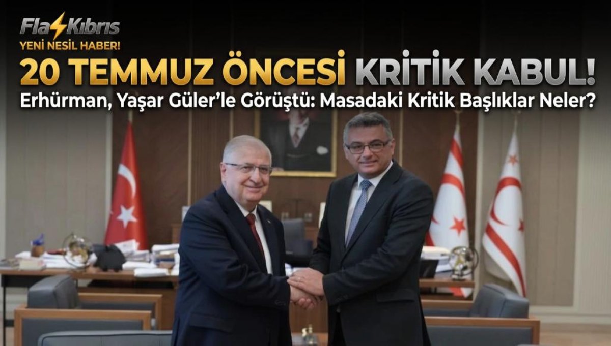 Tufan Erhürman, Türkiye Milli Savunma Bakanı Yaşar Güler'i kabul etti