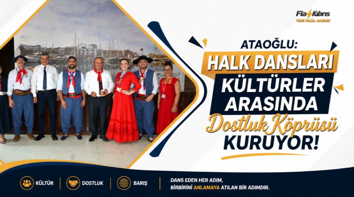 Ataoğlu, 16. Lefkoşa Halk Dansları Festivali Ekiplerini Kabul Etti