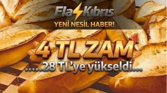 Somun ekmeğe 4 TL zam