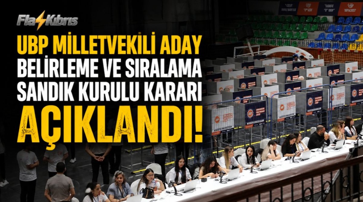 UBP Milletvekili Aday Belirleme ve Sıralama Sandık Kurulu Kararı açıklandı