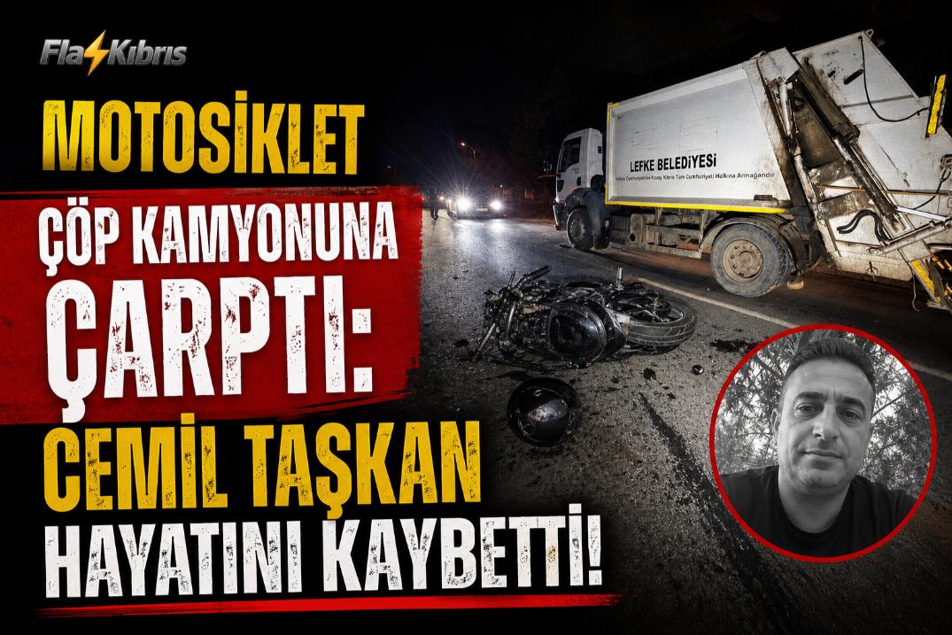 Çöp kamyonuna çarpan motosiklet sürücüsü hayatını kaybetti!