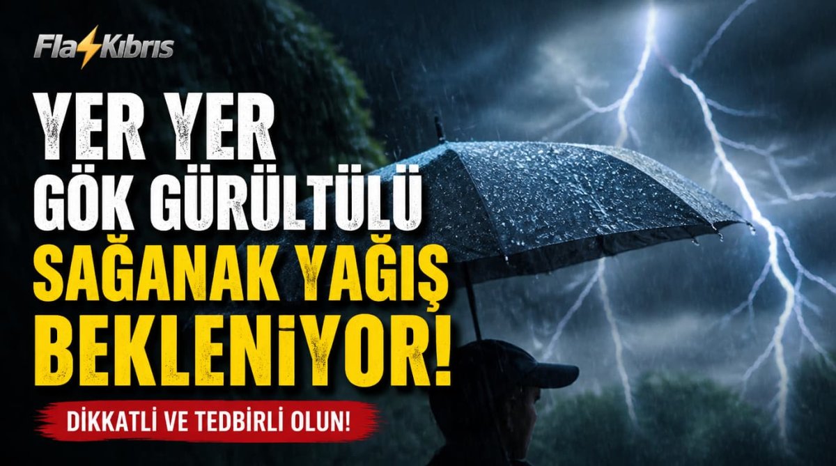 Yer yer gök gürültülü sağanak yağış bekleniyor