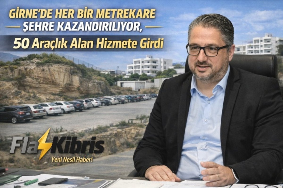 Girne Belediyesi’nden Kent Merkezine 50 Araçlık Yeni Otopark Alanı