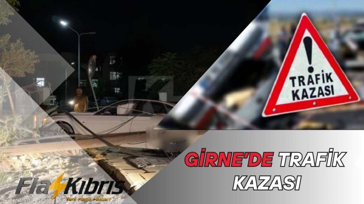 Araç elektrik direğine çarptı, ana direk yıkıldı!