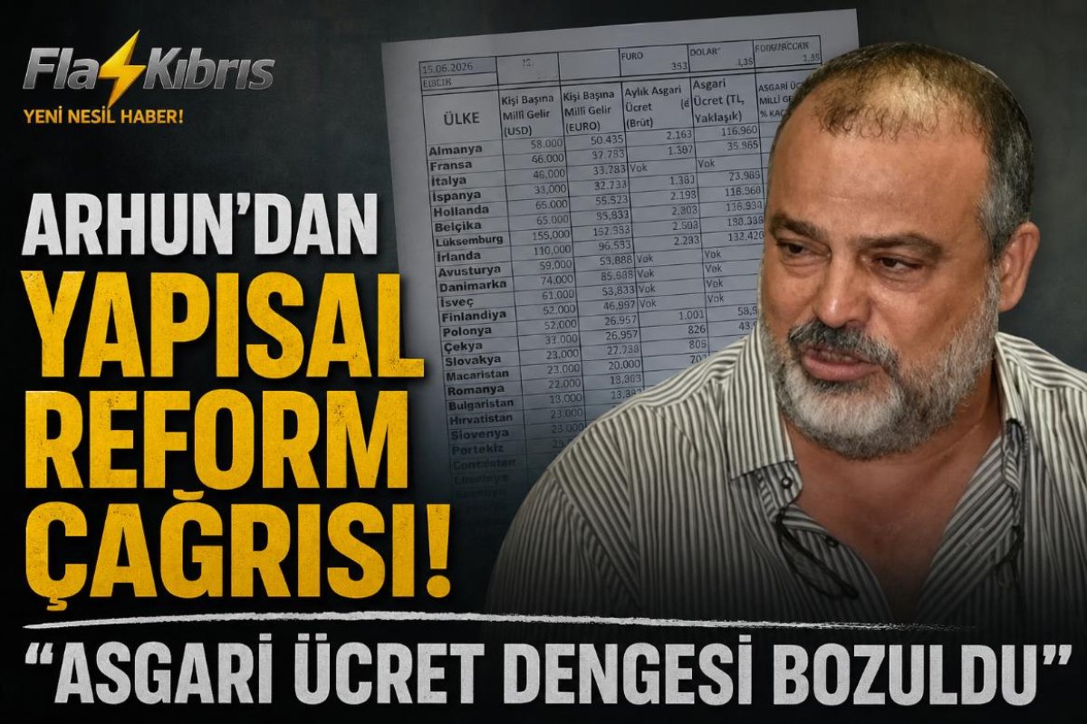 Arhun: "KKTC Asgari Ücret Toplumuna Dönüşüyor"