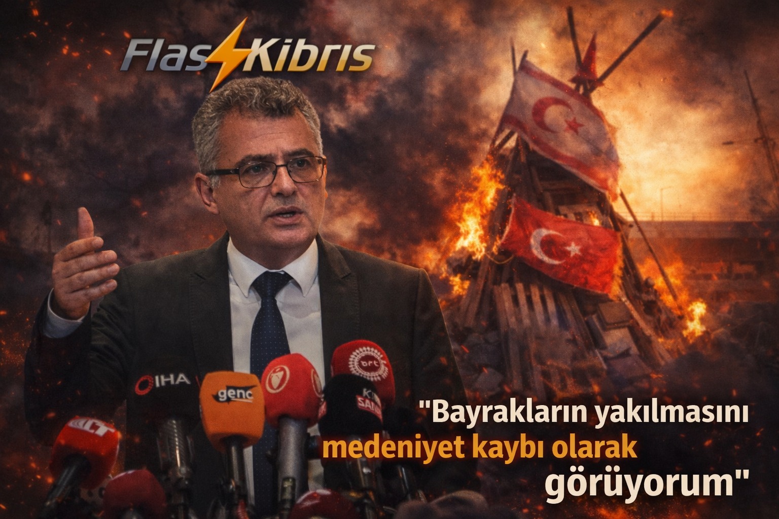 Erhürman’dan bayrak yakma olayına sert tepki