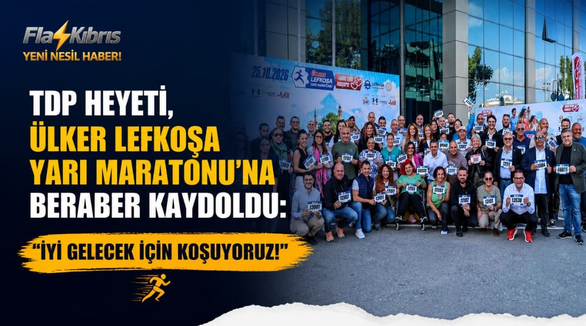TDP heyeti, Ülker Lefkoşa Yarı Maratonu’na beraber kaydoldu: İyi gelecek için koşuyoruz