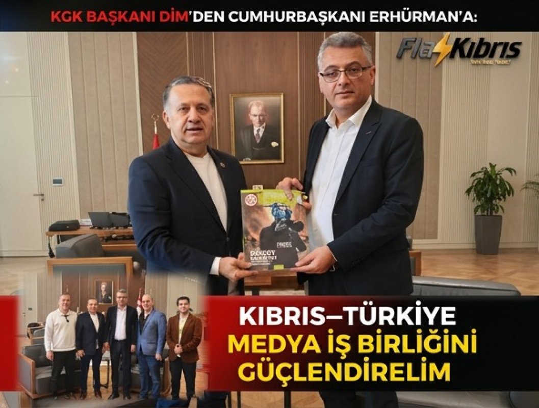 Küresel Gazeteciler Konseyi, Cumhurbaşkanı Erhürman'ı ziyaret etti