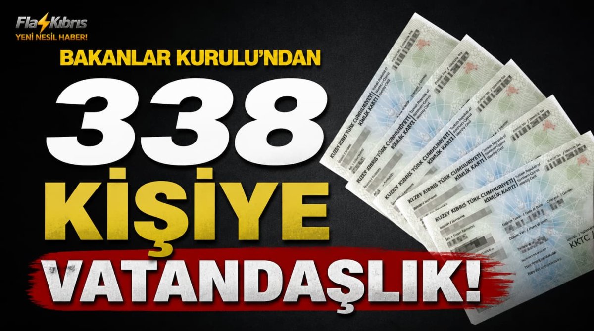 Bakanlar Kurulu'ndan 338 kişiye vatandaşlık