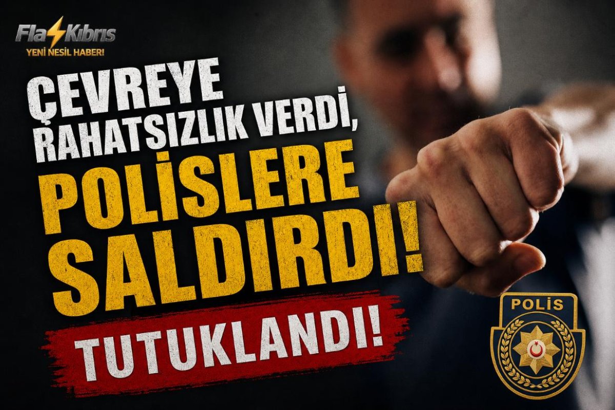 Alkollü içki tesiri altındaki şahıs kendisini tutuklamak isteyen polislere saldırdı